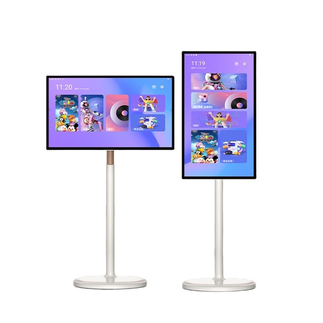 32-Inch Movable Touch Screen Monitor Android Wireless Portable Smart TV for Home Floor-Standing Digital Signage and Displays