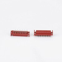 Connecteur Micro Match pour PCBa 12 broches 1.27mm 127mm Slot femelle Smt soudure décalée rouge Micromatch Amp 338069