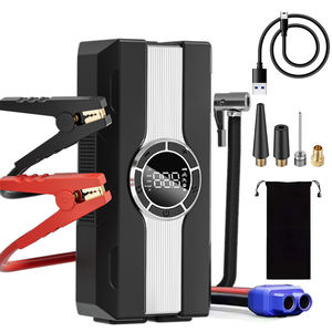 האחרון 4-in-1 רכב מגבר סוללה נטענת כוח אוויר צמיג משאבת אוויר הוביל משאבת אוויר אור חירום אור מתנפחים לאופנועים - Product Image 1