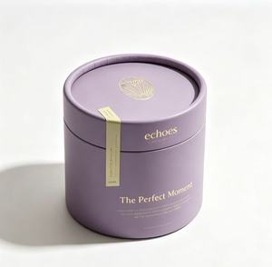 Custom Decorative Paper Cylinder Tube for Luxury Scented Candle <b>Wedding</b> & Holiday <b>Gift</b> Packaging - Product Image 2