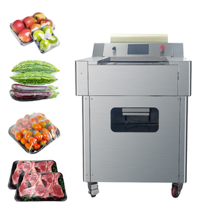 Rau trái cây khay niêm phong tự động bám phim máy đóng gói cho các cửa hàng bán lẻ thực phẩm tươi sống gói dòng - Product Image 1