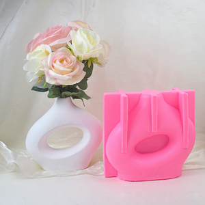 Neuankömmling Große kreative unregelmäßige gedrehte Vase Form Gips Zement form Diy Blumentopf Ornamente Form Ins Stil - Product Image 3