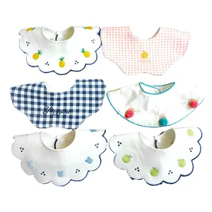0-3 years oldKorean version of the saliva towel 360 cotton baby bib rotatable round baby moden baby bibs