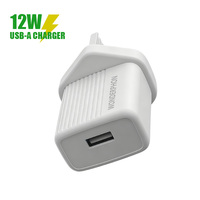 Cargador de Pared USB PD 3.0 de 12W 2.4A con Logotipo Personalizado OEM, Juego de Cables Tipo C, Enchufe para Reino Unido Ecológico e Ignífugo para Uso Universal
