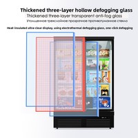 Vitrine réfrigérée verticale SUMYO LXG-750 à porte vitrée, 1 porte, couleur personnalisable, dégivrage automatique – Meilleures ventes