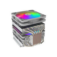 Radiateur à tube en cuivre pur ARGB 120mm ANTEC A660 4PIN 6 caloducs Refroidisseur de processeur pour PC Ventilateur de refroidissement PWM pour boîtier de PC de jeu