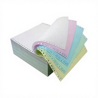 Papel Continuo para Computadora Sin Carbón de 241 mm, 1, 2, 3 y 4 Capas, en Rojo/Blanco/Amarillo, Papel de Oficina con Logotipo Personalizado