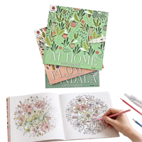 Livre de coloriage à couverture rigide, fleur de mandala, bloc de coloriage anti-stress pour enfants et adultes, livre de dessin relaxant, art, artisanat, peinture
