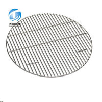 Grille de barbecue ronde en acier inoxydable 304 de qualité supérieure, 50 cm, de qualité alimentaire, grille de cuisson robuste avec outil anti-adhésif pour une utilisation en extérieur