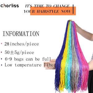 Zizi - Peluca de Trenzas de Tres Hebras de Color Degradado Europeo y Americano de 28 Pulgadas, Fibra Química, Extensión de <span class=keywords><strong>Cabello</strong></span> <span class=keywords><strong>con</strong></span> Trenzas Despeinadas - Product Image 5