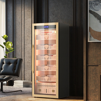Humidor intelligent haut de gamme pour cigares, armoire de réfrigération à température unique, bois de cèdre, contrôle de l'humidité réglable 60-80%