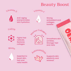 อาหารเสริมคอลลาเจนเจลลี่บำรุงผิวขาวใส ผสมวิตามิน สำหรับผู้ใหญ่ - ชะลอวัยและเพิ่มความกระจ่างใสให้ผิว - Product Image 3