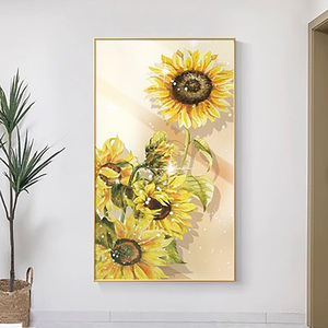 100% girasoli fatti a mano pittura a olio su tela per la decorazione della camera da letto pittura murale moderna del giglio piccola margherita Picture Art - Product Image 2