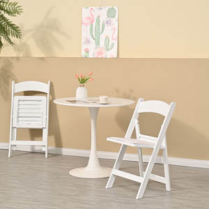 Chaise de <span class=keywords><strong>mariage</strong></span> pliante en résine blanche Wimbledon pour décoration de <span class=keywords><strong>mariage</strong></span> en plein air, vente en gros commerciale - Product Image 2