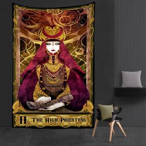 خمر الإبداعية فريدة من نوعها سر أسود الذهب التارو سلسلة بطاقة الجدار شنقا خلفية القماش 3D الطباعة الرقمية المفروشات - Product Image 6