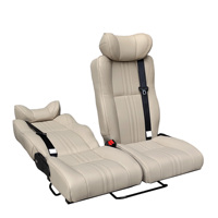 Lit pliant modifié réglable en cuir de luxe à vente chaude pour camping-car, monospace, caravane