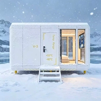 Maison Capsule en Aluminium Préfabriquée Modulaire - Cabine Apple Résistante à la Neige pour Zones Froides -40°C ° De la lettre C à +55 ° C