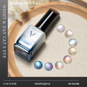 Vinimay New Cateye <span class=keywords><strong>Gel</strong></span> Polish Set 8 <span class=keywords><strong>colores</strong></span> <span class=keywords><strong>de</strong></span> larga duración Private Label Blue White Clear Cat Eye <span class=keywords><strong>Gel</strong></span> Polish <span class=keywords><strong>para</strong></span> Nail Art - Product Image 4