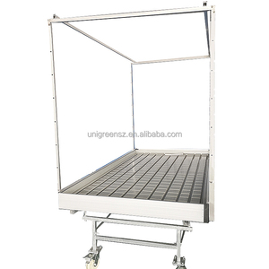 Table roulante hydroponique avec roue en treillis, équipement de culture roulant pour lit de semence et reflux à effet de serre avec banc roulant pour plateau d'inondation - Product Image 2