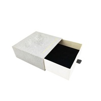 Boîte à tiroir de luxe robuste avec logo personnalisé, emballage cadeau coulissant en papier noir, feuille d'or, éponge en velours, écologique et recyclé