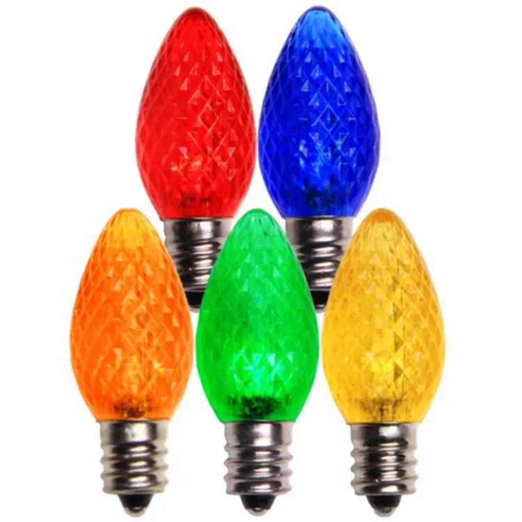 Top Ver Luz de Navidad LED Bombilla C7 bombillas de repuesto E12 enchufes
