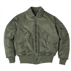 OEM Custom CWU 45P Stand Collar Winter Waterproof Windproof Casual Loose Fit Ribbons Plain Dyed <b>Pilot</b> Flight MA2 Bomber <b>Jacket</b> - Product Image 3