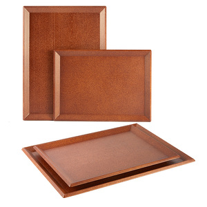 Double-sword round cutlery non-slip plate, wood grain Japanese <b>tray</b>, dessert plate, <b>tea</b> <b>tray</b>, sushi plate, sukiyaki, Japanese - Product Image 1