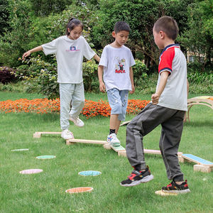 Láseres de equilibrio de madera para niños, gimnasia, pista de obstáculos, Montessori, muebles, tablero de equilibrio, juguete - Product Image 2