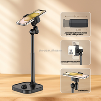 Support de téléphone portable réglable et personnalisable en acier, rétractable, étanche, pour diffusion en direct sur table