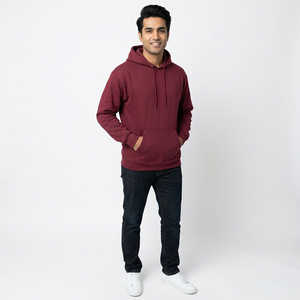 Sudadera con Capucha para Hombre, de Forro Polar, Algodón de Bambú, Transpirable, de Secado Rápido, con Bolsillo Personalizado, Ecológica, Ropa de Invierno para Hombre - Product Image 1