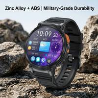 Reloj Inteligente Deportivo K66 de 1.85 Pulgadas, Batería Grande de 730 mAh, Reloj Inteligente Deportivo Resistente para Exteriores para Hombres, Modos Deportivos Android e iOS, Voz AI