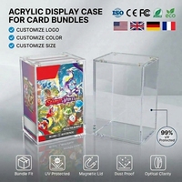Boîte de présentation en acrylique pour paquets de boosters TCG personnalisés : Scarlet & Violet, résistante aux UV, avec couvercle magnétique, étui de protection en acrylique