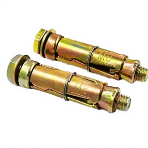 Vis de fondation galvanisées couleur argent M10 à tête hexagonale en acier au carbone pour fixation/ancrage dans le béton - Product Image 2