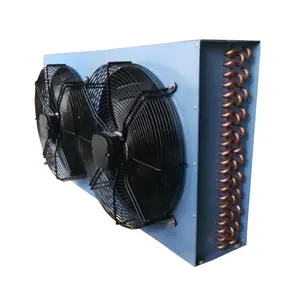 Condensador de ventilador doble para unidades de refrigeración de almacenamiento en frío