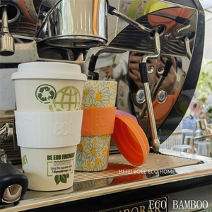 Natural Eco Friendly Rice Husk <strong>Mug</strong> Home Coffee Cup Wholesale Bamboo Fiber Melamine Take Away Travel <strong>Mug</strong> - Product Image 3