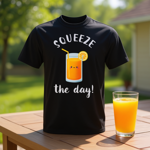 Citation inspirante : « Profitez de la journée » – T-shirt débardeur inspiré du jus d'orange pour les promotions - Product Image 3