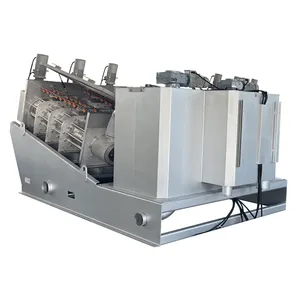 Equipo de tratamiento de aguas residuales, prensa de filtro de tornillo horizontal para deshidratación de lodos, para industria de minería