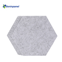 Seninpanel Panneaux acoustiques décoratifs de bureau modernes Panneau d'isolation phonique hexagonal en fibre de polyester Panneau de plafond insonorisé