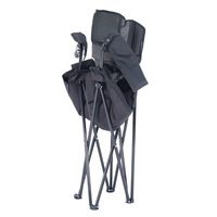 Fauteuil de Pêche Pliant Portable d'Extérieur avec Accoudoir Rembourré, Sac de Rangement et Porte-Gobelet – Chaise de Camping/Plage/Pêche de Type Lune