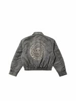 2025 OEM vente en gros personnalisé teinté aztèque gris patchs blouson aviateur