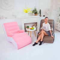 Canapé-lit gonflable moderne de haute qualité en forme de S, pliable, fauteuil inclinable, chaise longue individuelle, canapé paresseux, portable pour l'extérieur, salon, chambre à coucher