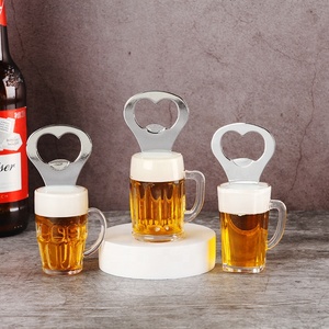 Logotipo personalizado aço inoxidável cerveja caneca aço com geladeira ímã abridor de garrafas - Product Image 1