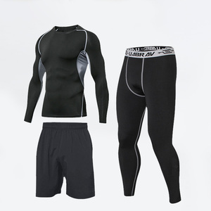 Gym Yoga Wear tuta da ginnastica per gli uomini all'ingrosso stretto Leggins Fitness Running Set personalizzato - Product Image 1