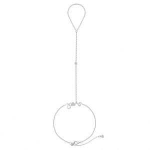 Bracelets chaîne de doigt Dylam en argent S925 avec pendentif queue en zircon cubique 5A et alphabet LOVE, pour cadeau d'anniversaire - Product Image 1