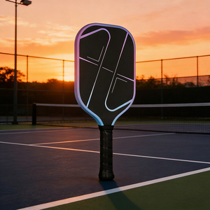 Raquette de pickleball personnalisée en usine, forme standard, puissante, excellent contrôle, en fibre de carbone, amortie, pour le divertissement - Product Image 1