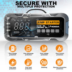 Upgraded 24000mah Portable <strong>Car</strong> Air Compressor <strong>Battery</strong> Booster with USB <strong>Cable</strong> 12V Jumpstarter for <strong>Cars</strong> Trucks 4000a Peak Current - Product Image 5