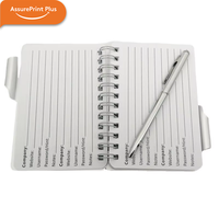Mini Cuaderno de Notas Portátil con Tapa de Aleación de Aluminio y Encuadernación de Doble Espiral para Senderismo y Escalada