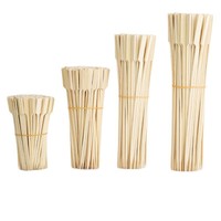 Brochettes à long manche en bambou écologique – Sûres pour les aliments, réutilisables, biodégradables, écologiques, polies, de haute qualité pour le camping et les fêtes