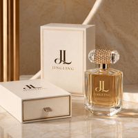 Flacon de parfum en verre vide de luxe de 100 ml avec bouchon, flacons de spray de Cologne rectangulaires personnalisés avec boîte et sac