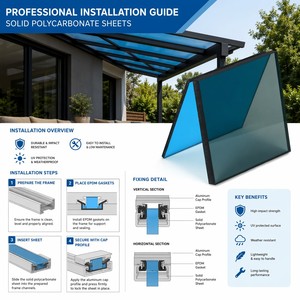 <span class=keywords><strong>Plaque</strong></span> plate en <span class=keywords><strong>polycarbonate</strong></span> solide UV transparente de 3 mm d'épaisseur pour découpe laser DIY, artisanat et décoration intérieure - Product Image 6